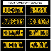 Custom Black Black-Gold Classic Style Authentic Football Jersey